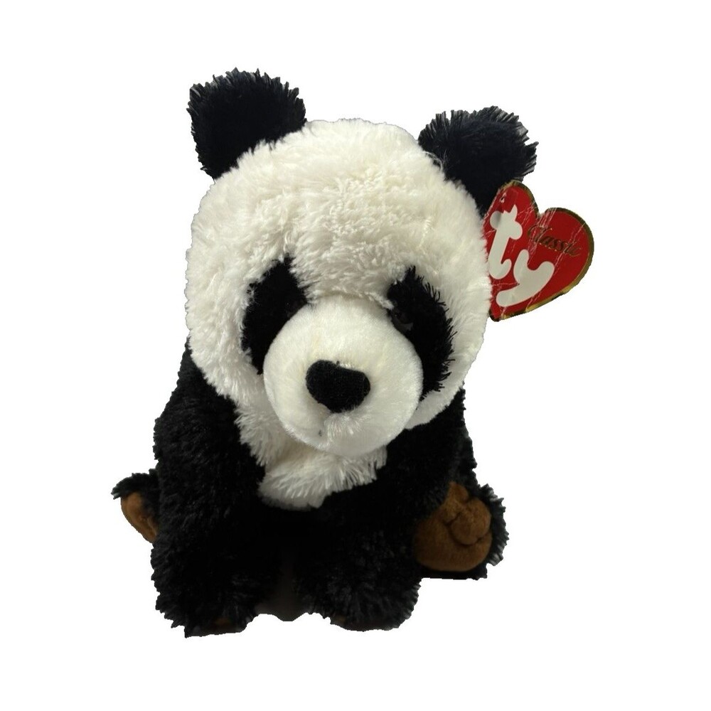 Ty Classic Beckett Panda Bear 13" Plush Toy Stuffed Animal Borders Exclusive Tag